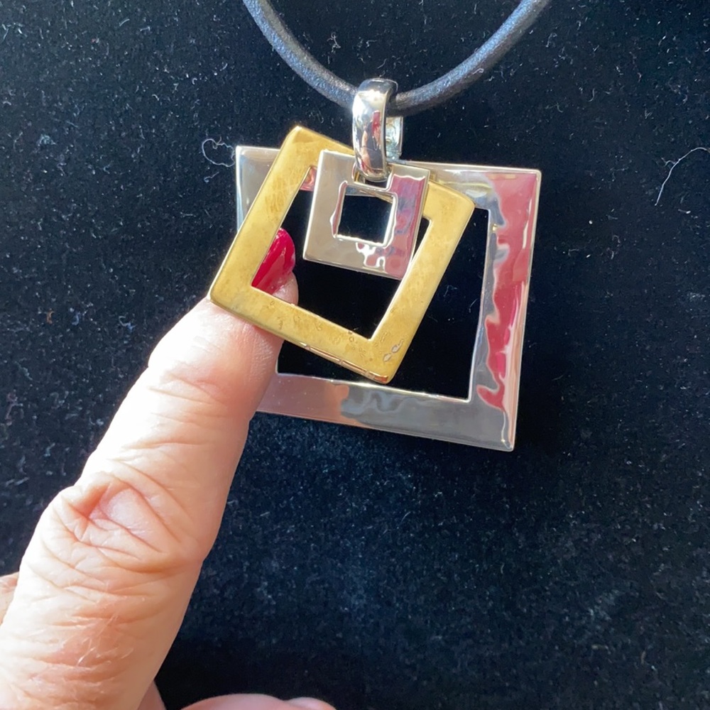 RLM Studio Sterling Silver and Brass pendant - Picture 2 of 4